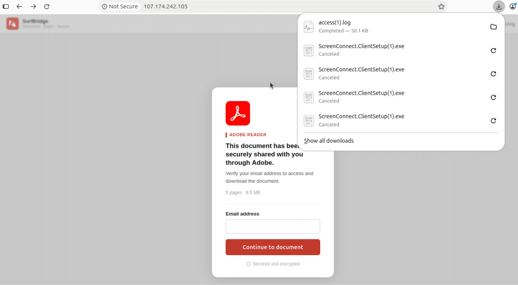 Falsi siti Adobe Acrobat installano ScreenConnect per accessi remoti 4 image 793