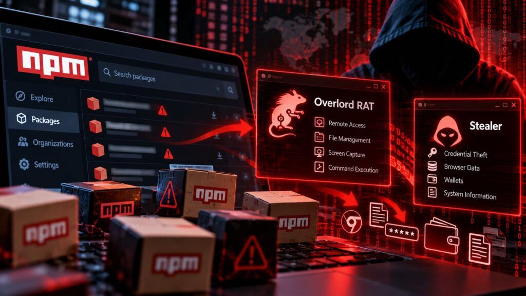 MALFEX buca npm per 14 mesi: RAT e stealer restano oltre i takedown 2 malfex npm supply chain postinstall overlord movinlike