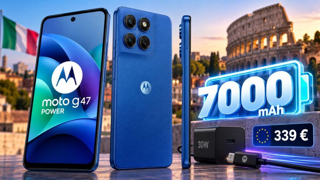 Moto G47 Power ufficiale: 7.000 mAh, 30 W e prezzo di 339 euro 2 moto g47 Power autonomia da 7000 mAh