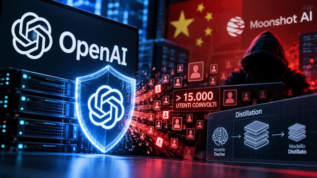 OpenAI accusa un cluster legato a Moonshot: 15.000 account nella distillazione AI 2 openai moonshot distillazione reasoning