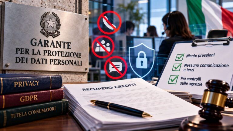 recupero crediti garante privacy vademecum