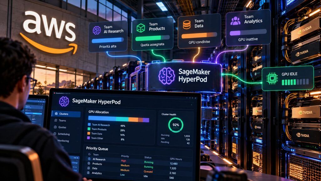 SageMaker HyperPod condivide le GPU tra team: la scarsità diventa governance 2 sagemaker hyperpod